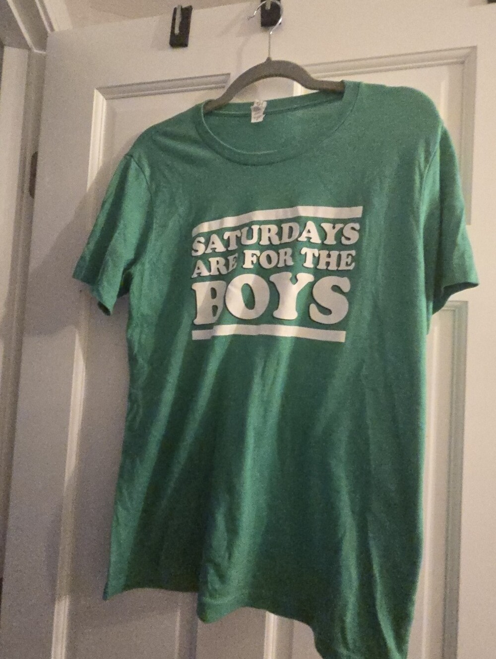 Barstool Sports " Saturdays Are For The Boys" Green T-Shirt Men's Size M
